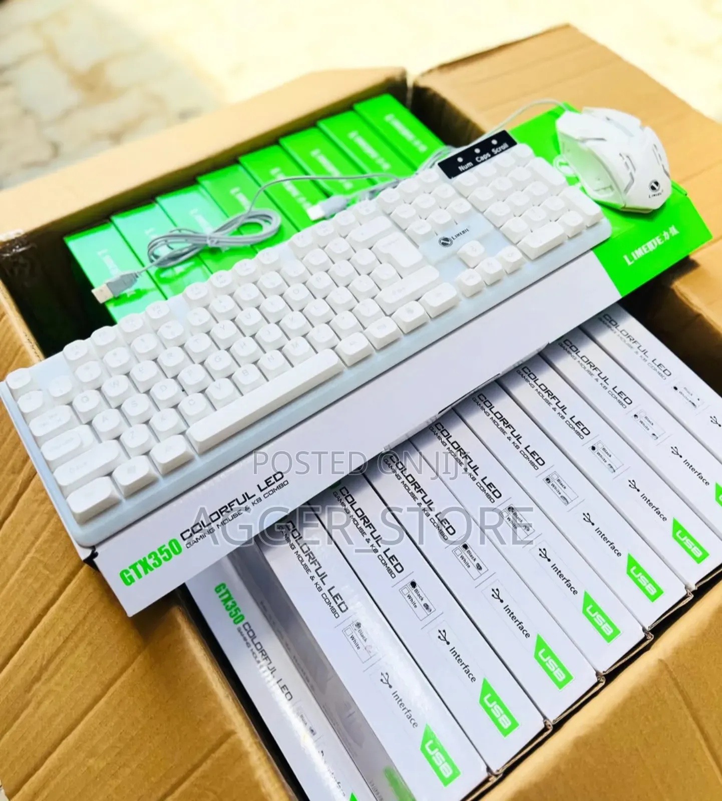 Gtx350 Colorful Led Gaming Mouse and Keyboard Combo