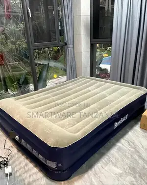 Bestway 18" Queen Air Mattress Inflatable Bed With Electric Air Pump