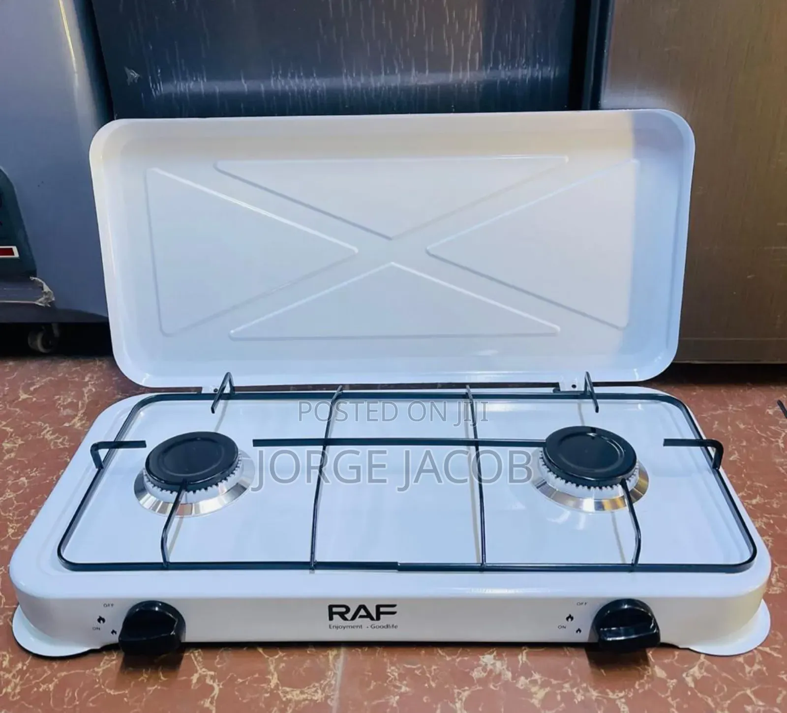 Portable Raf Double-Burner Gas Stove.