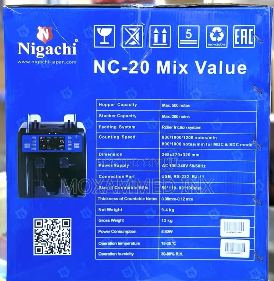 Nigachi Nc-20 Mix Value Bill Counter