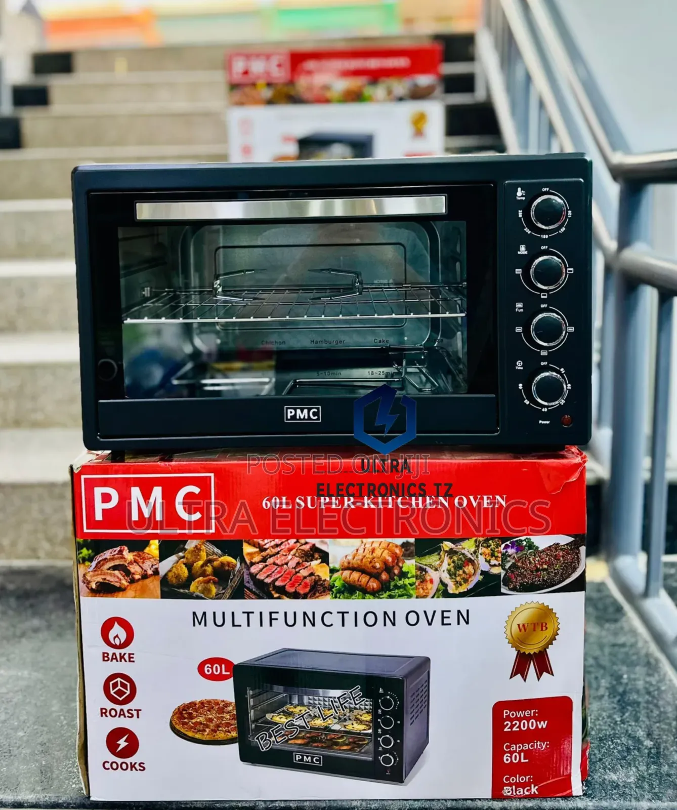 *Pmc Multifunction Oven 60l Bake, Roast, Cooks 2200watts.*