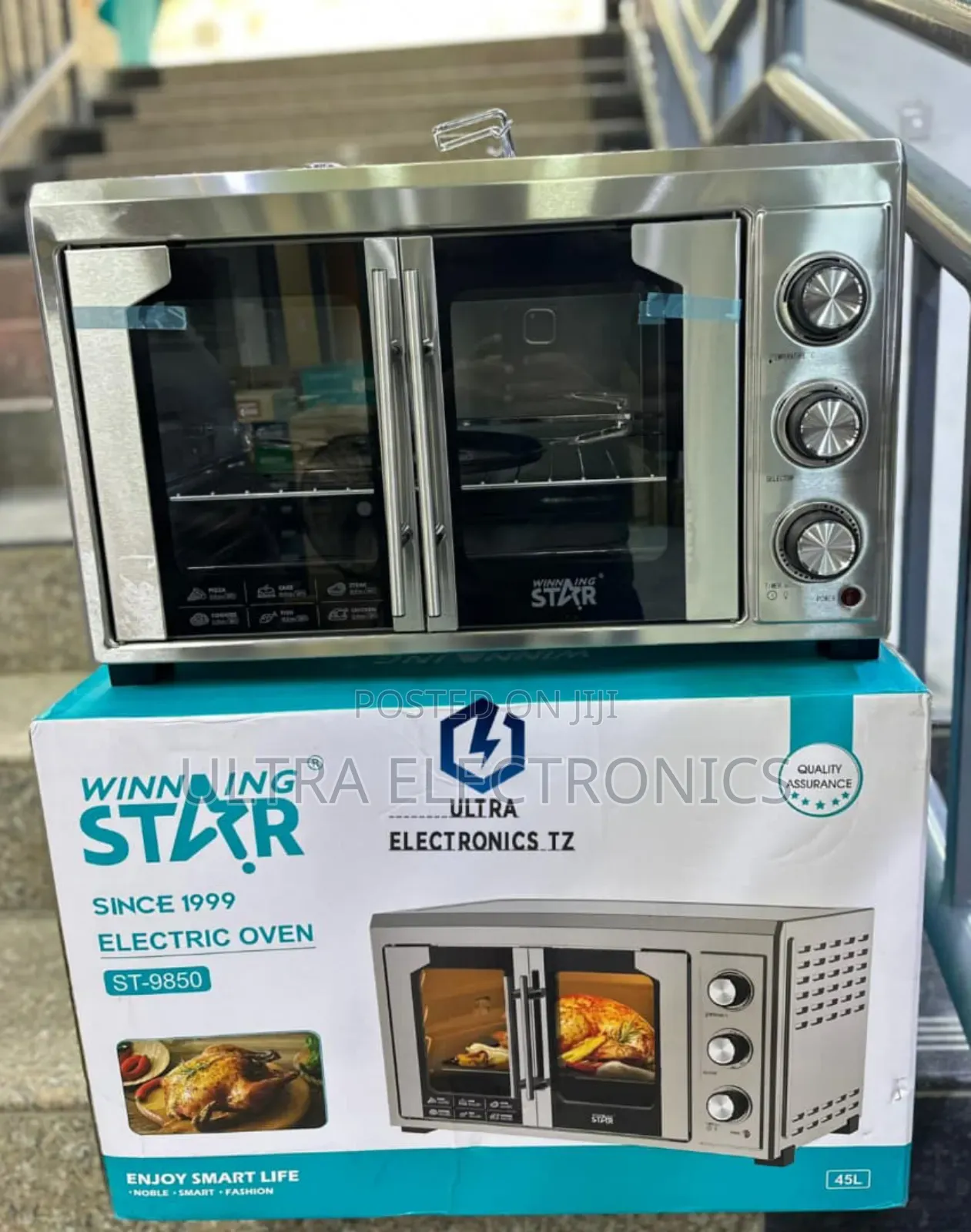 *.Winning Star Double Door Electric Oven .Power: 2000watts 45l*