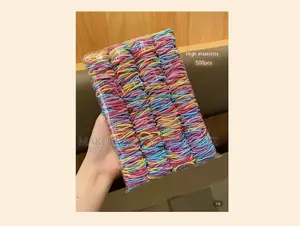 250 PCS Multicolour Thick Durable Elastic Hair Bands for Little Girls