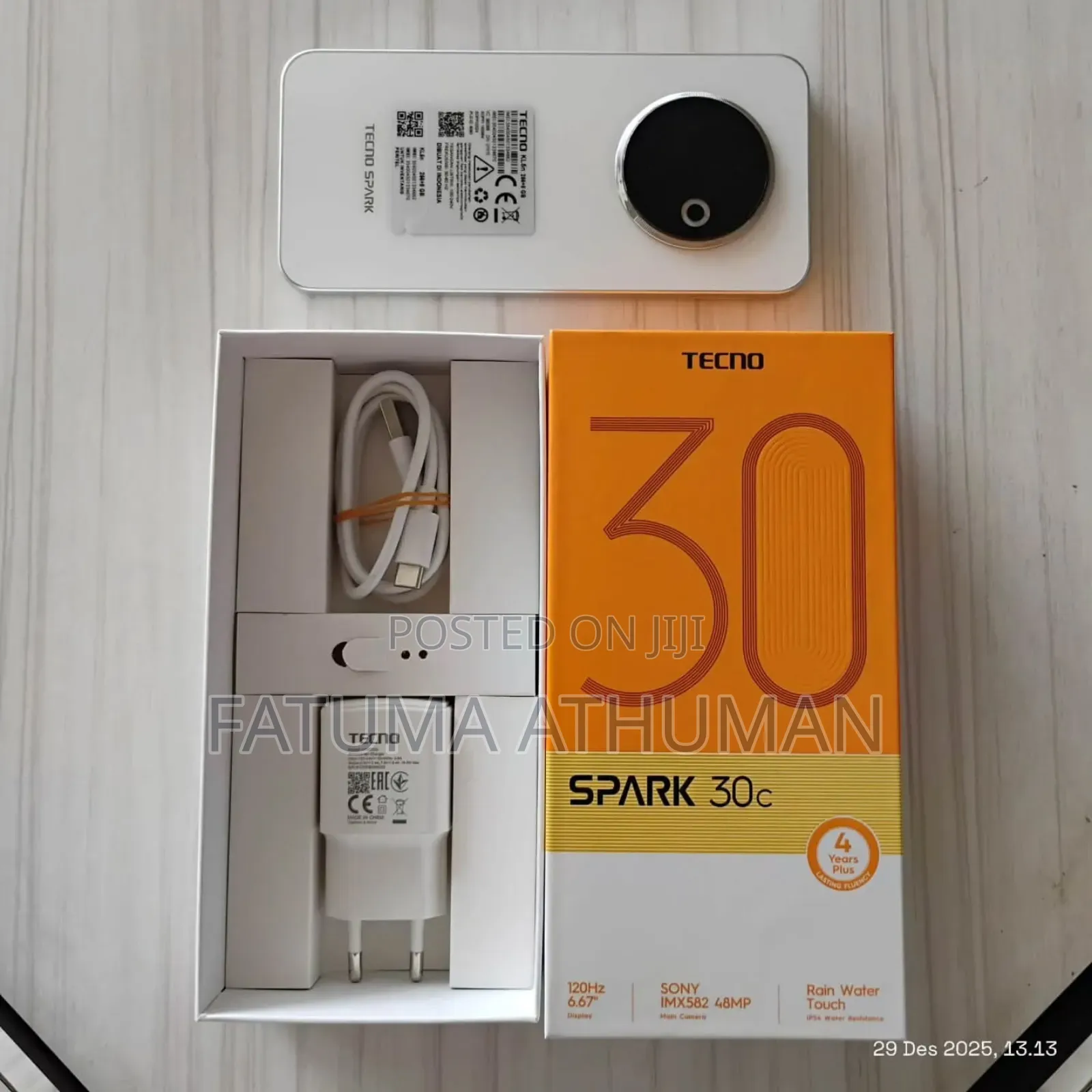 New Tecno Spark 30C 128 GB White