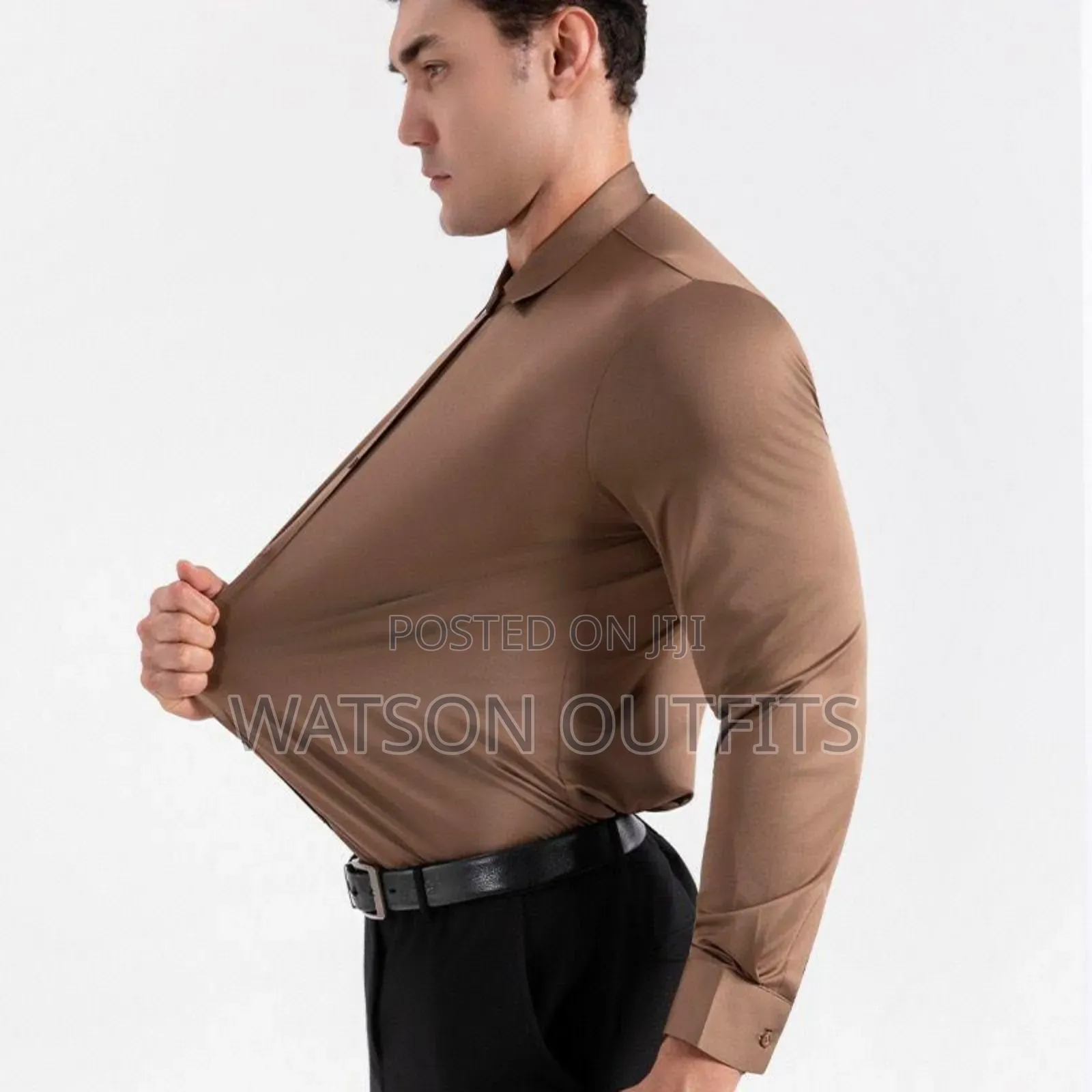 Shirts or Shati Classic Elastic for Men's or Wanaume Kwa Size Tofauti