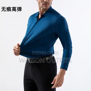 Shirts or Shati Classic Elastic for Men's or Wanaume Kwa Size Tofauti
