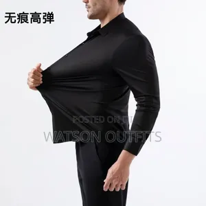 Shirts or Shati Classic Elastic for Men's or Wanaume Kwa Size Tofauti