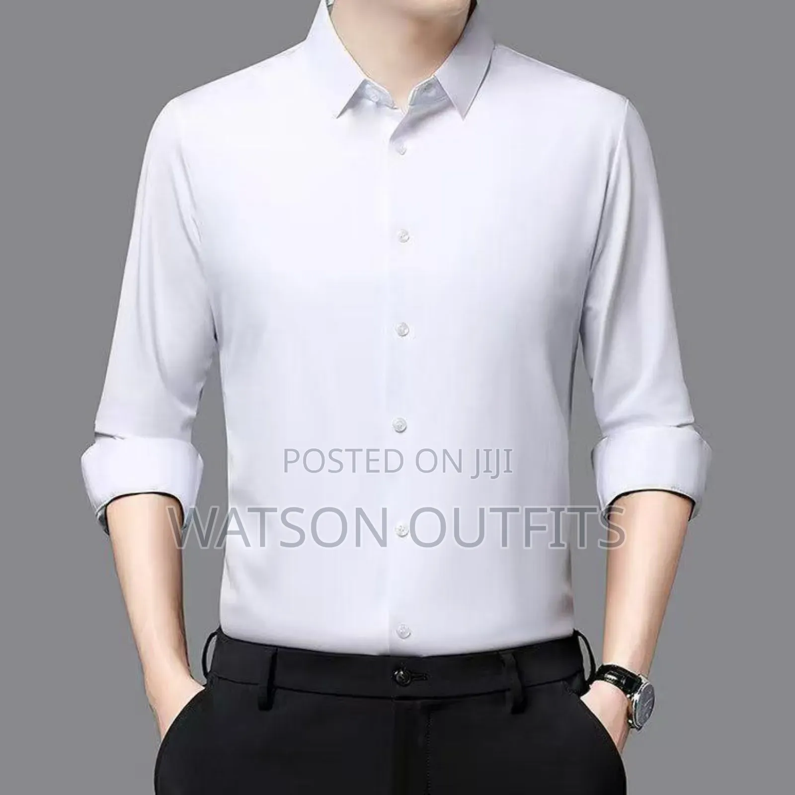 Shirts or Shati Classic Elastic for Men's or Wanaume Kwa Size Tofauti