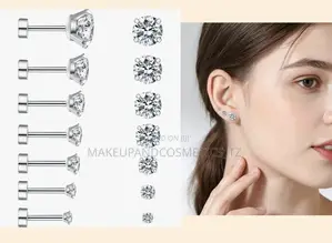 7 Stud Earring for Women, Hypoallergenic