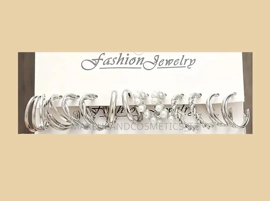 12pcs Elegant Silver Hoop Earrings Set