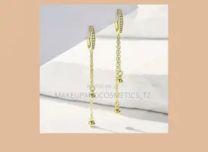1pair of Round Twisted, Golden Dangle Earrings