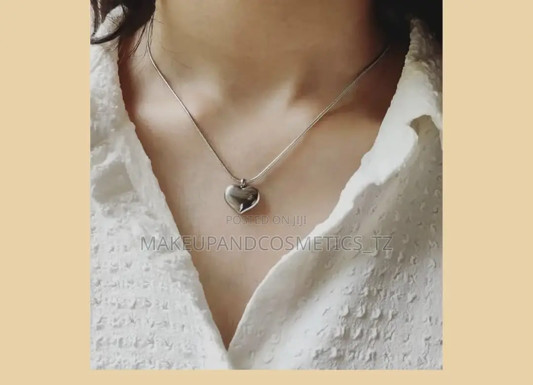 Arabic Pendsnt / Necklace Stainless Steel Silver Heart Pendant