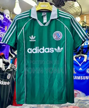 Adidas Football-Inspired Jersey in Collegiate Green
