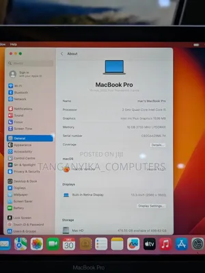 Laptop Apple MacBook Pro 2020 16GB Intel Core I5 SSD 512GB