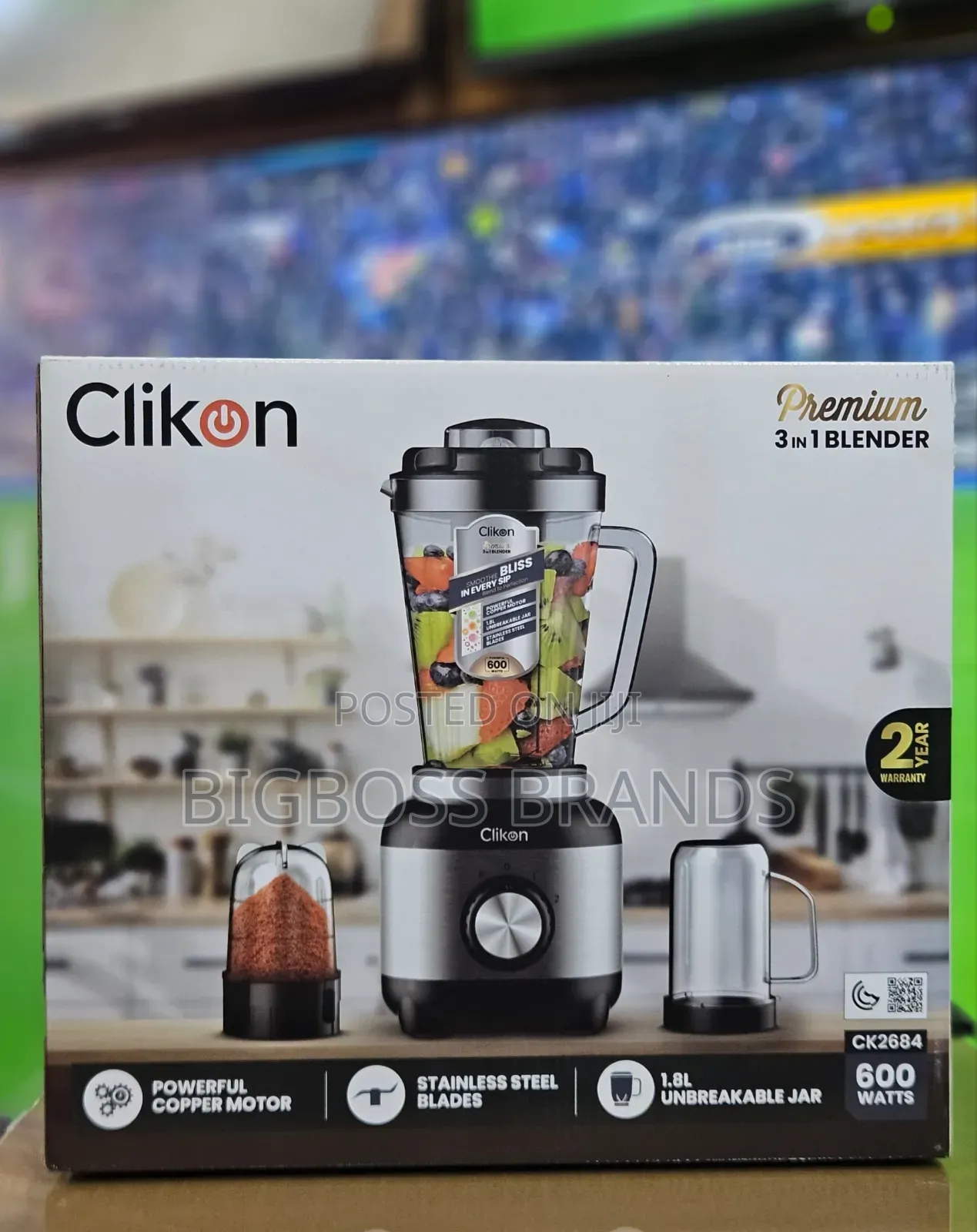 Clikon Blender 3 in 1
Ck2684 1.8 Liter