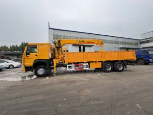Ready for Order Yellow Howo 6x4 Truck With Crane
