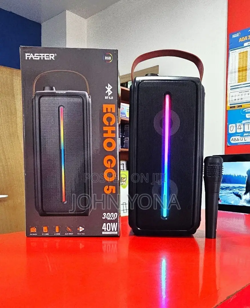 Faster Echo Go 5(40w) Bluetooth Wireless Mic 6hrs Music Time