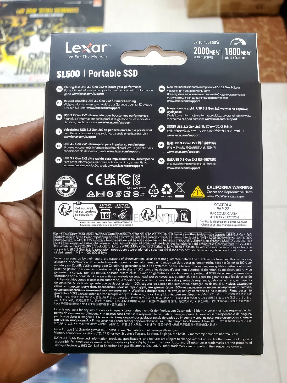 Lexar 1tb Sl500 Portable SSD