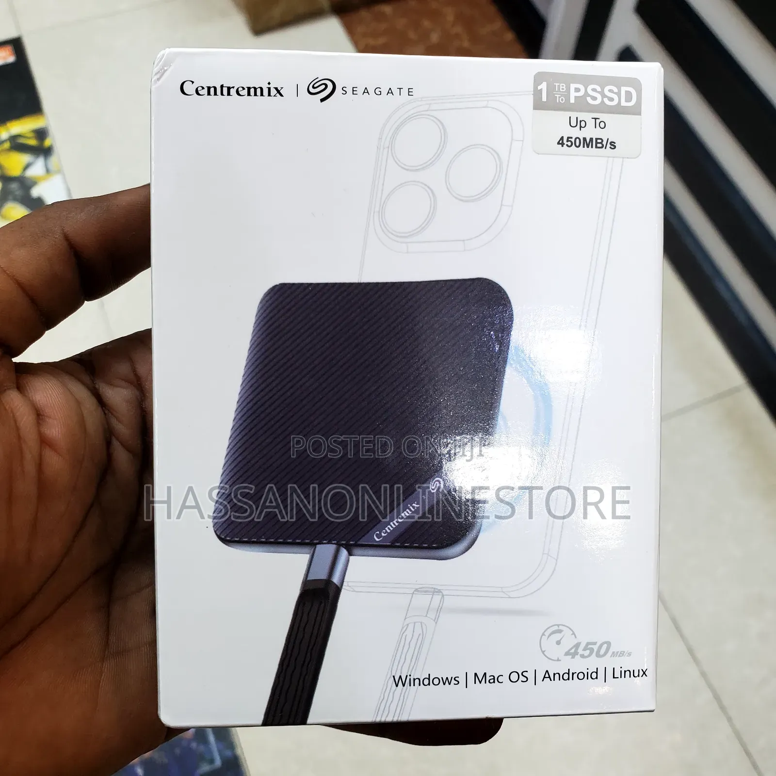 Seagate X Centremix Cb500 1tb Magnetic Usb-C Portable SSD - 1tb