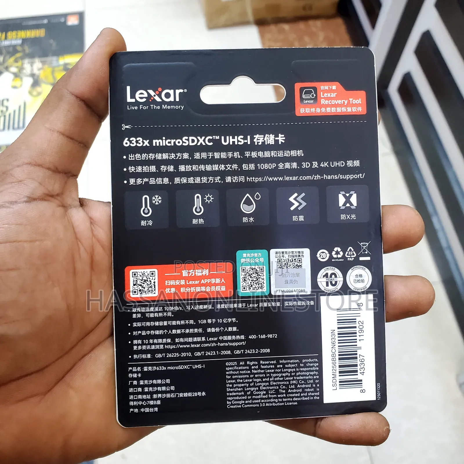 Lexar High-Performance 633x 256gb Microsdxc Uhs-I Card