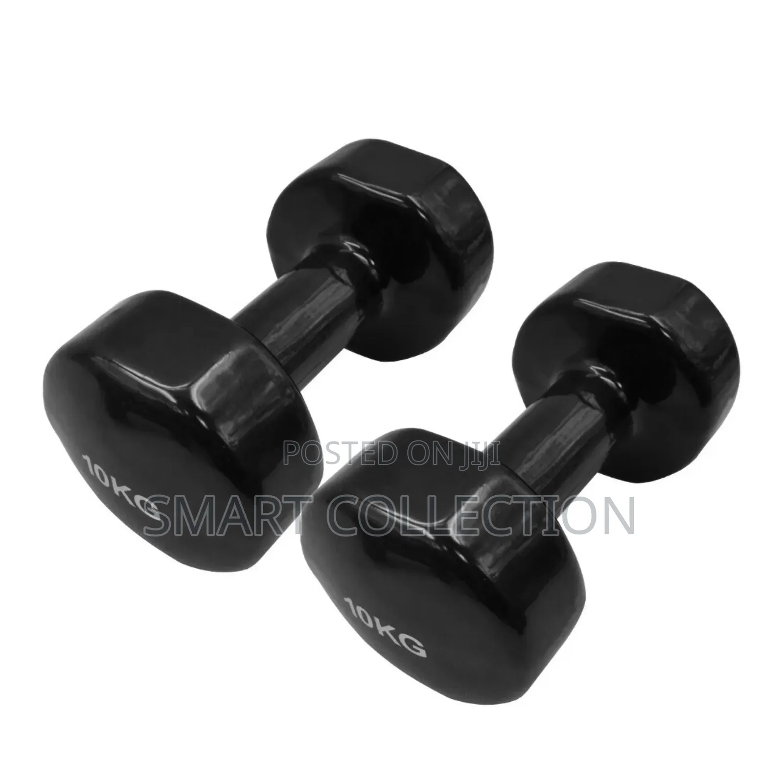 10kg X 2 Vinyl PVC Dumbbell Hand Weight - PVC Rubber Coated - Black