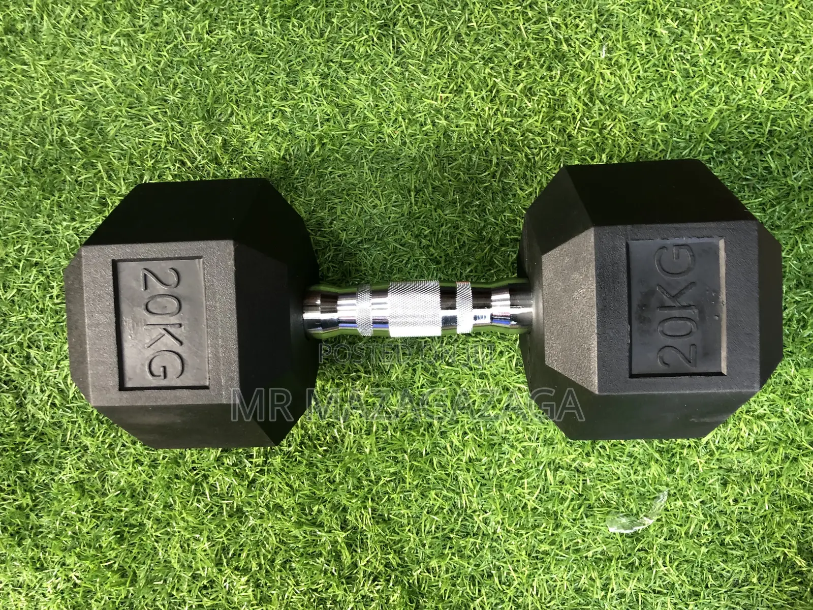 Hexagon Rubber Dumbbells 20kg