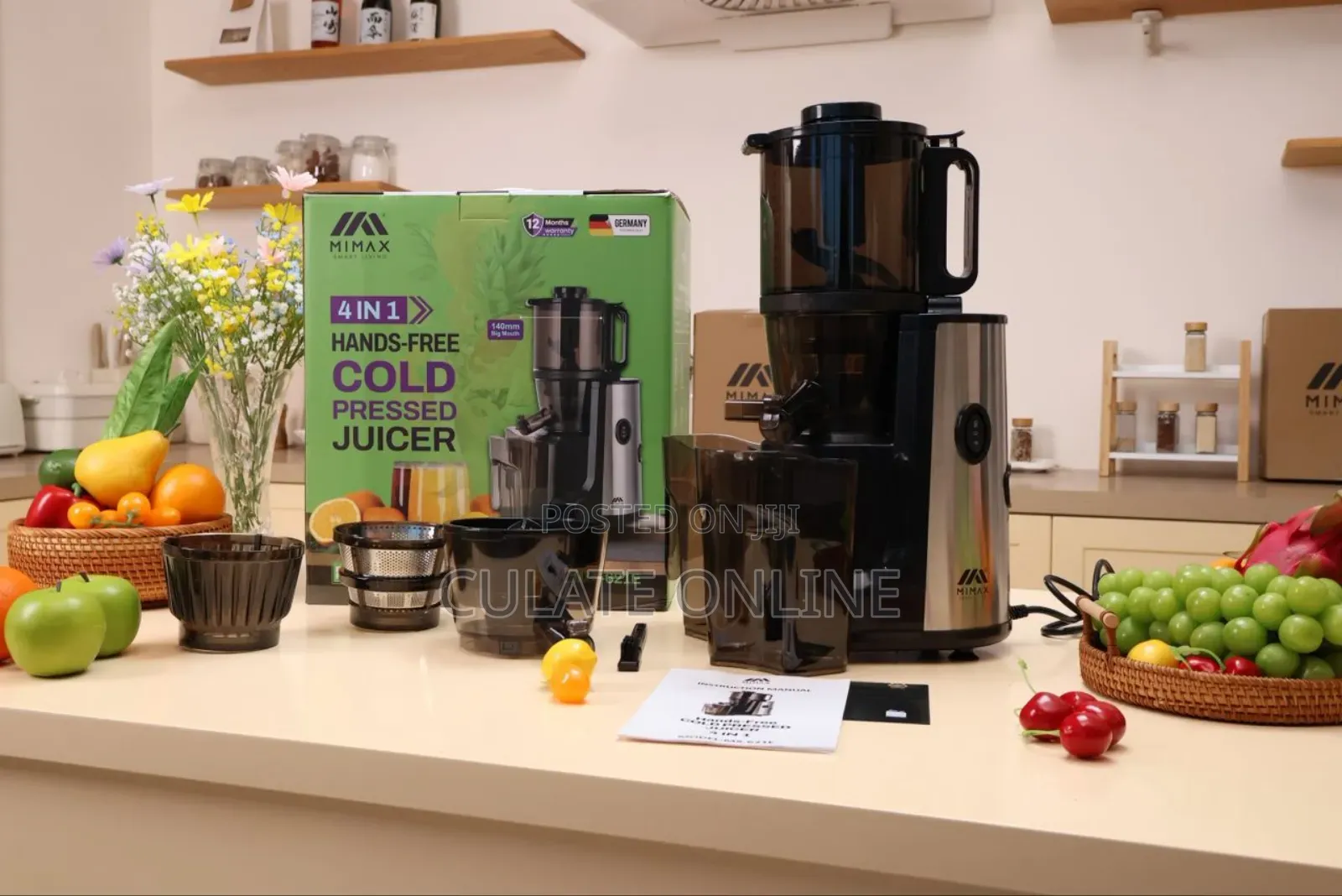 Mimax 4 in 1 Hands Free Coldpressed Slow Juicer