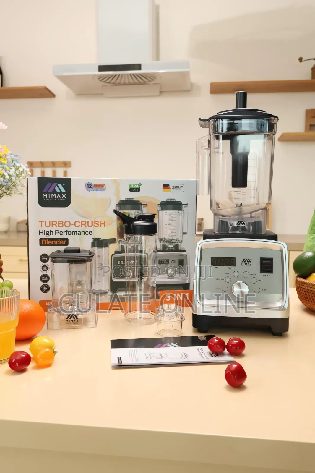 3ltrs Mimax 3 in 1 Turbo Crush Blender