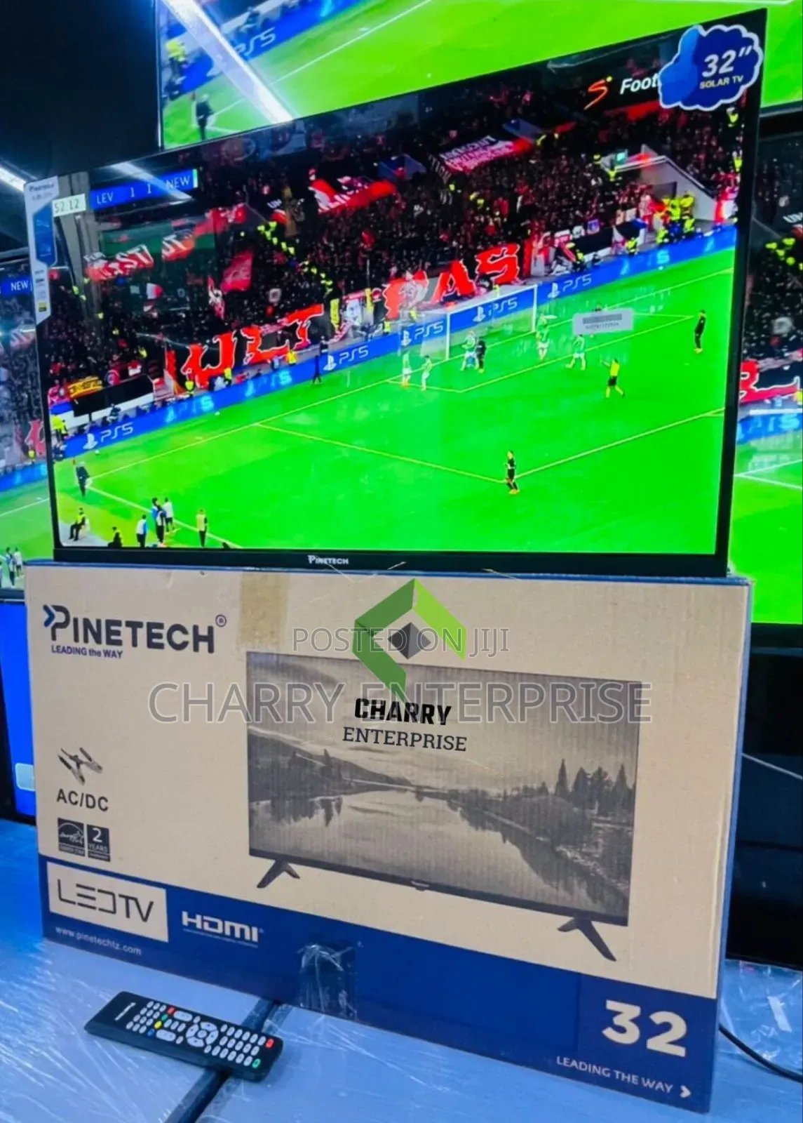 Pinetech Frameless Tv 32 Picha Angavu Ac/ Dc Inatumia Umeme Au Solar