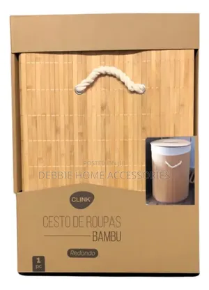 Round Bamboo Laundry Basket/Hamper