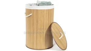 Round Bamboo Laundry Basket/Hamper