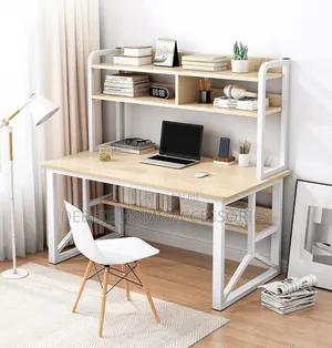 Integrated Computer Desk With Bookshelf (140*60*130)Cm
