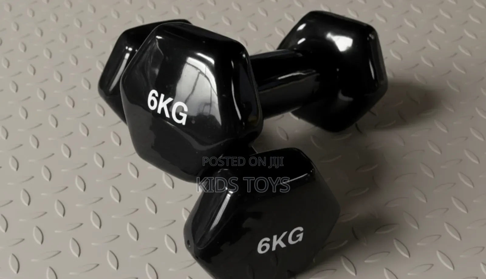 6kg Vinyl Black Dumbell Available