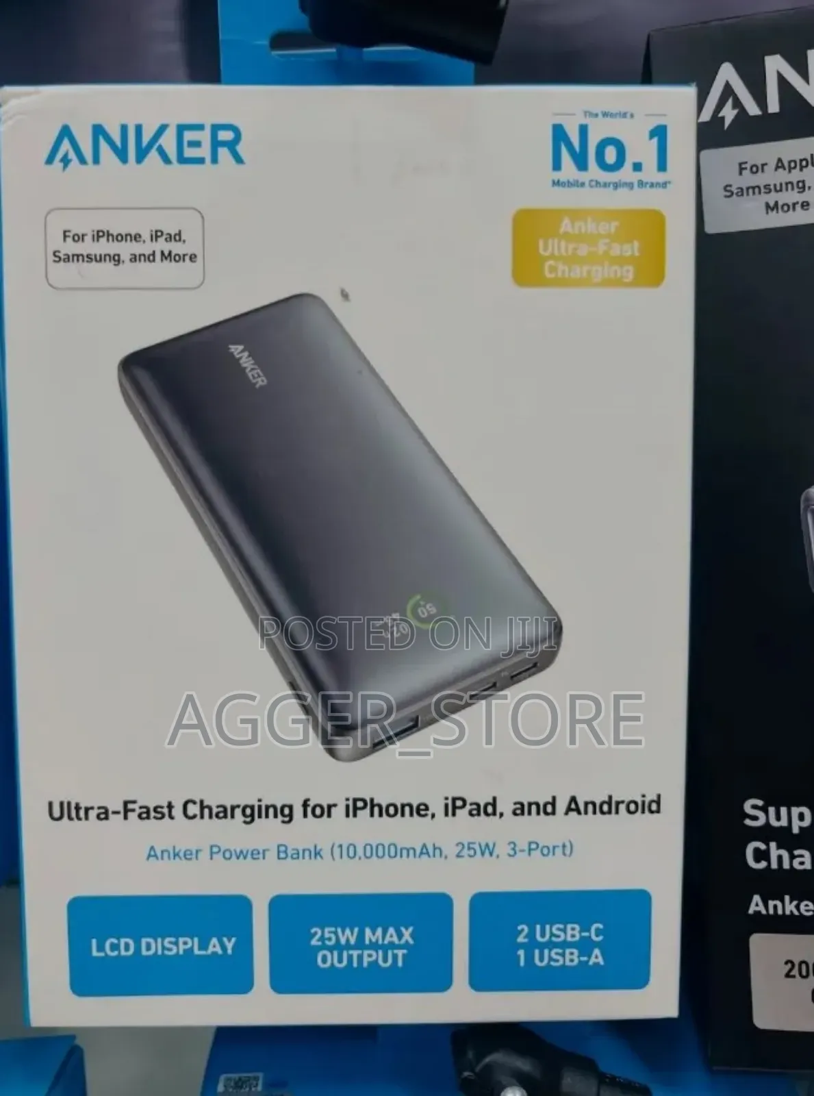 Anker Power Bank (10,000mah, 25w, 3-Port)