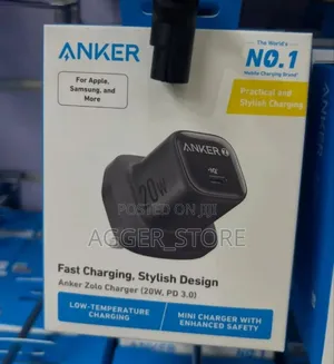 Fast Charging, Stylish Design Anker Zolo Charger (20w, Pd 3.0)
