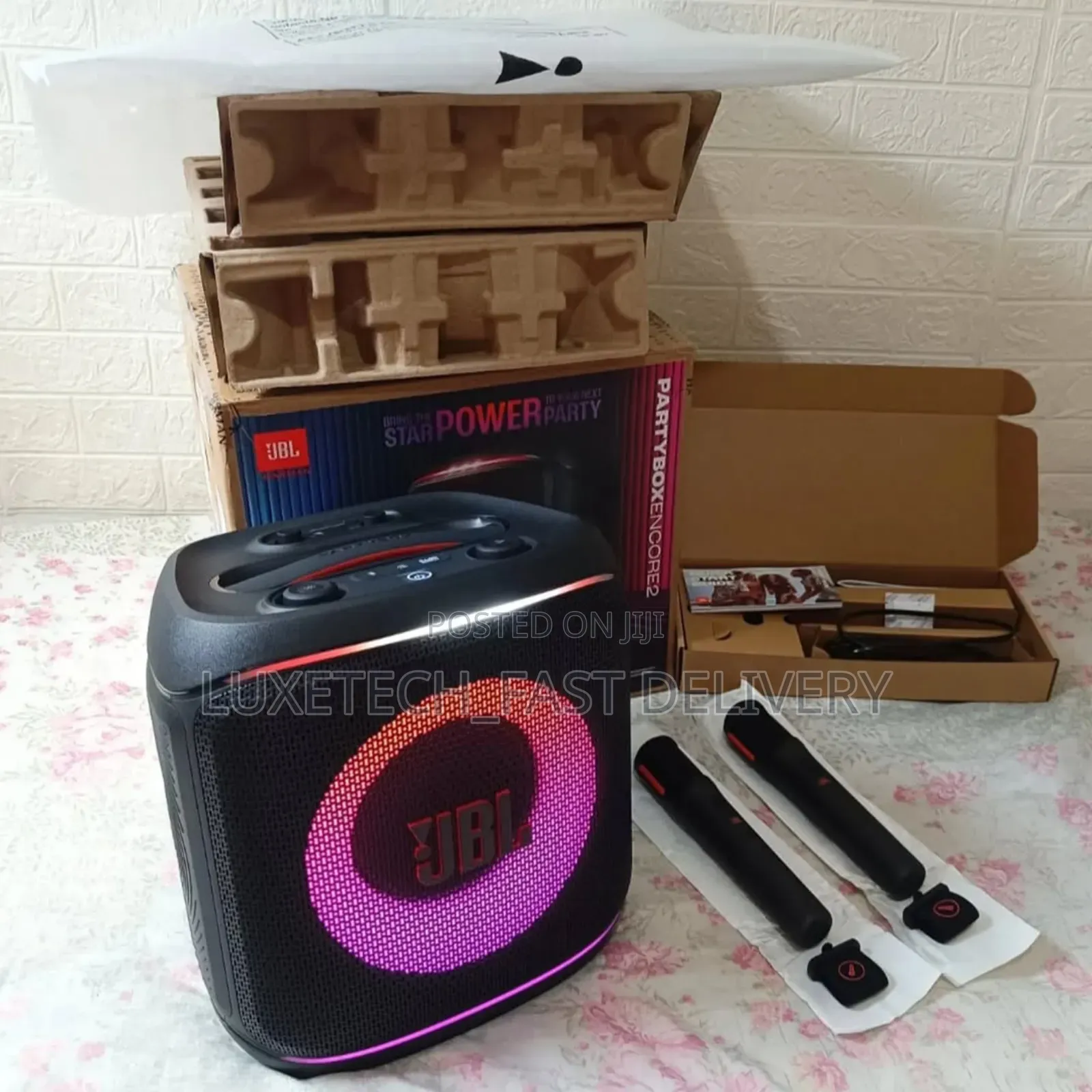 JBL Partybox Encore2 Portable Party Speaker With 2 Wireless Microphone
