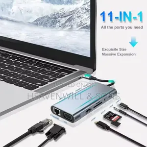 Usb-C 11-in-1 Docking Station Hdmi, Vga, Usb, Ethernet, Sd/Tf Audio
