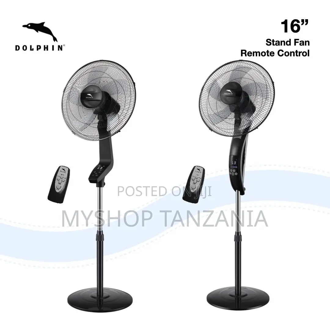 Dolphin Standing Fan Size 16 With Remote Control