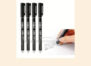 4 Pcs Erasable Ballpoint Pens In Black