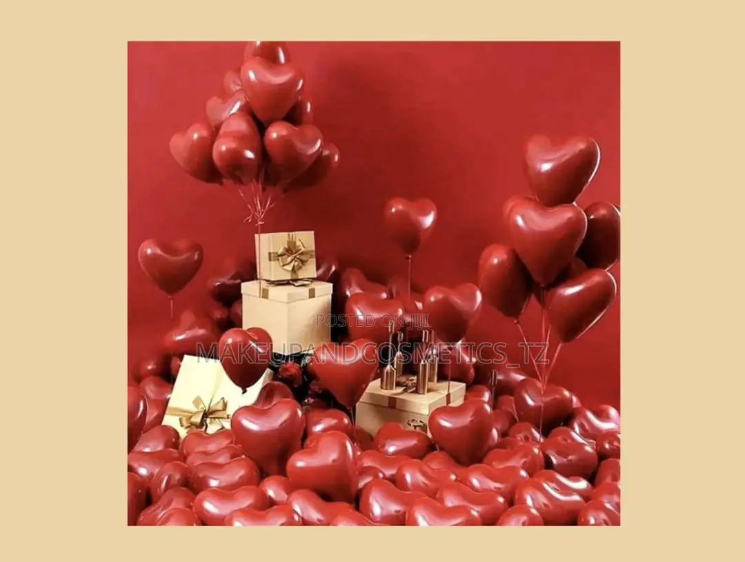 50 Red Heart Balloons