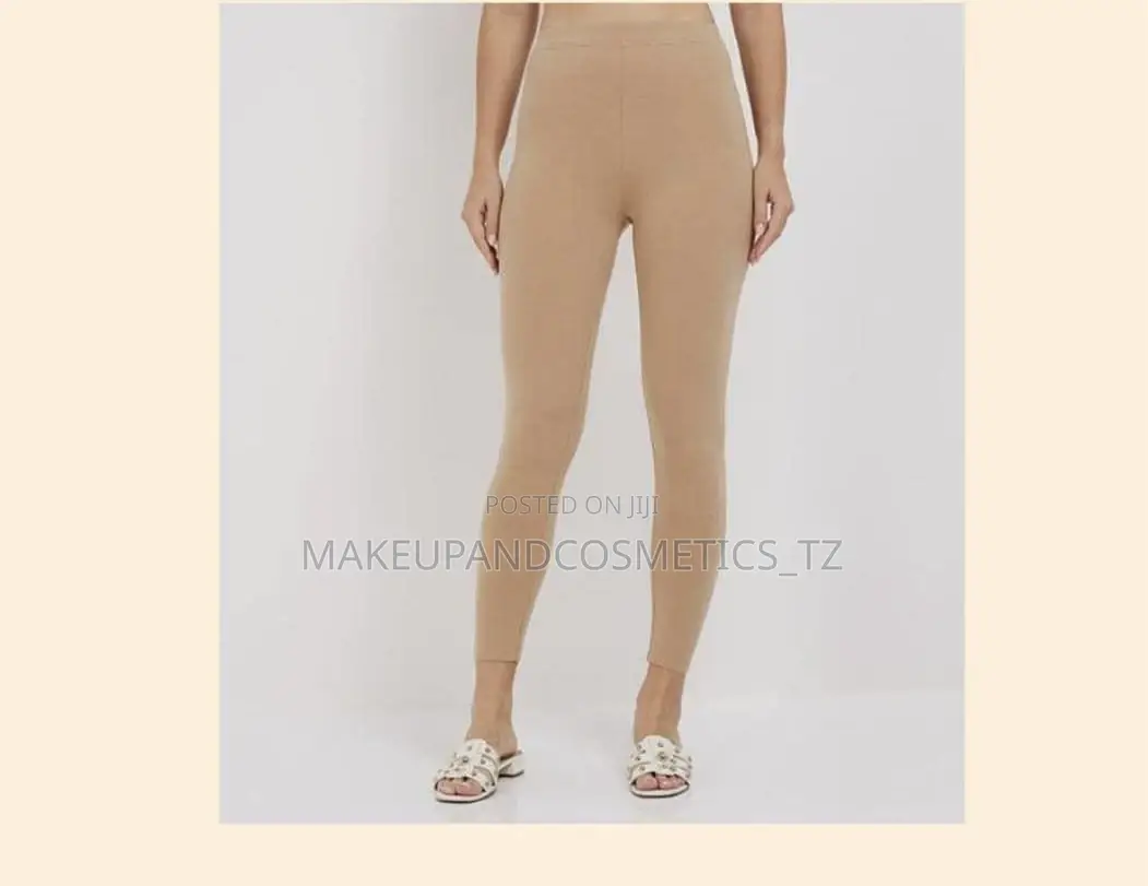 Premium Quality Nude Beige Elastic Legging Size L