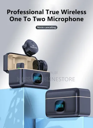 Q8 Dual Wireless Lavalier Microphone System With a Charging Case