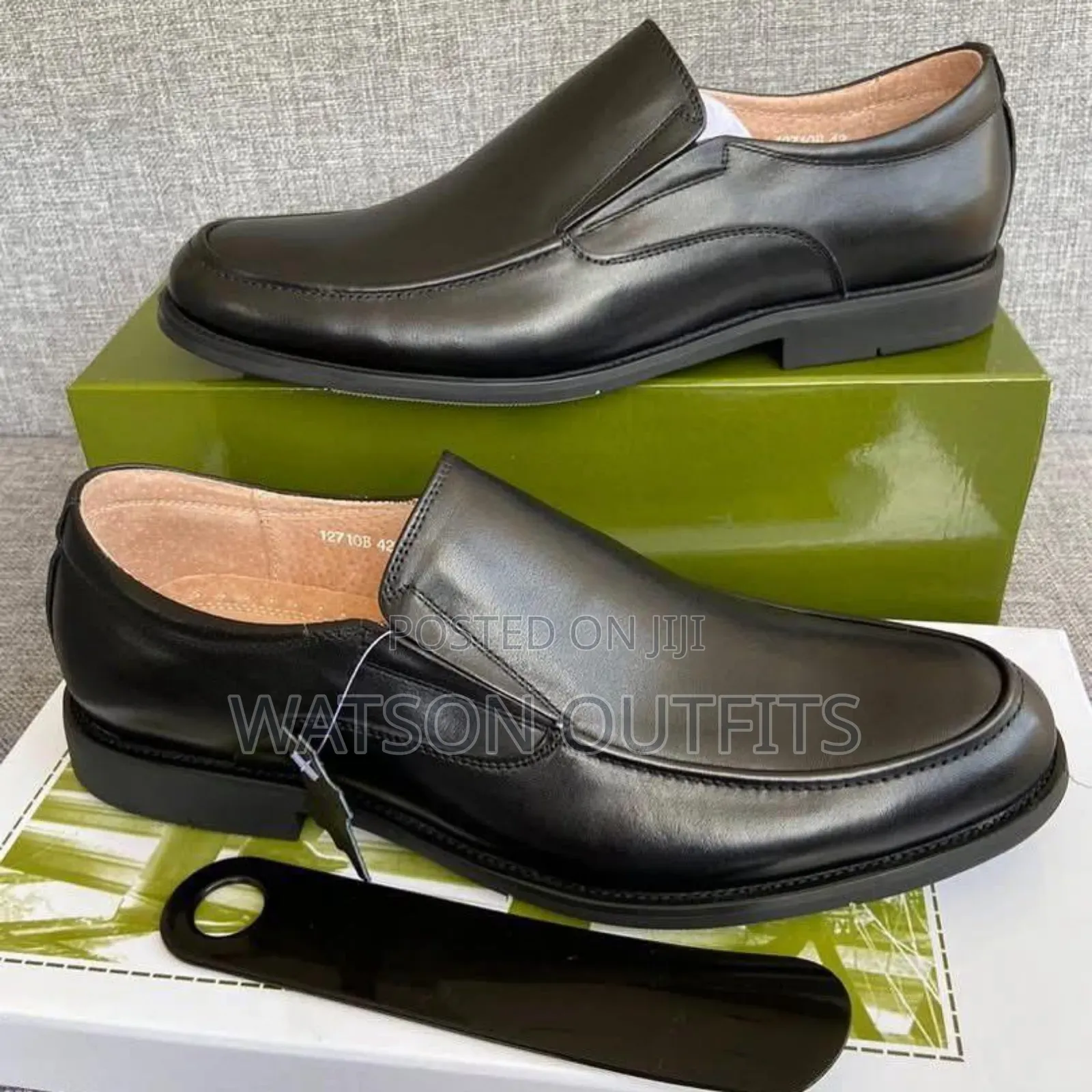 Viatu or Men's Shoes Vya Leather Materials Vya Brown Na Black Shining