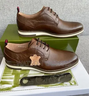 Viatu or Men's Shoes Vya Leather Materials Vya Brown Na Black Shining