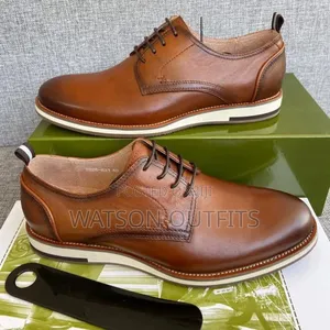 Viatu or Men's Shoes Vya Leather Materials Vya Brown Na Black Shining
