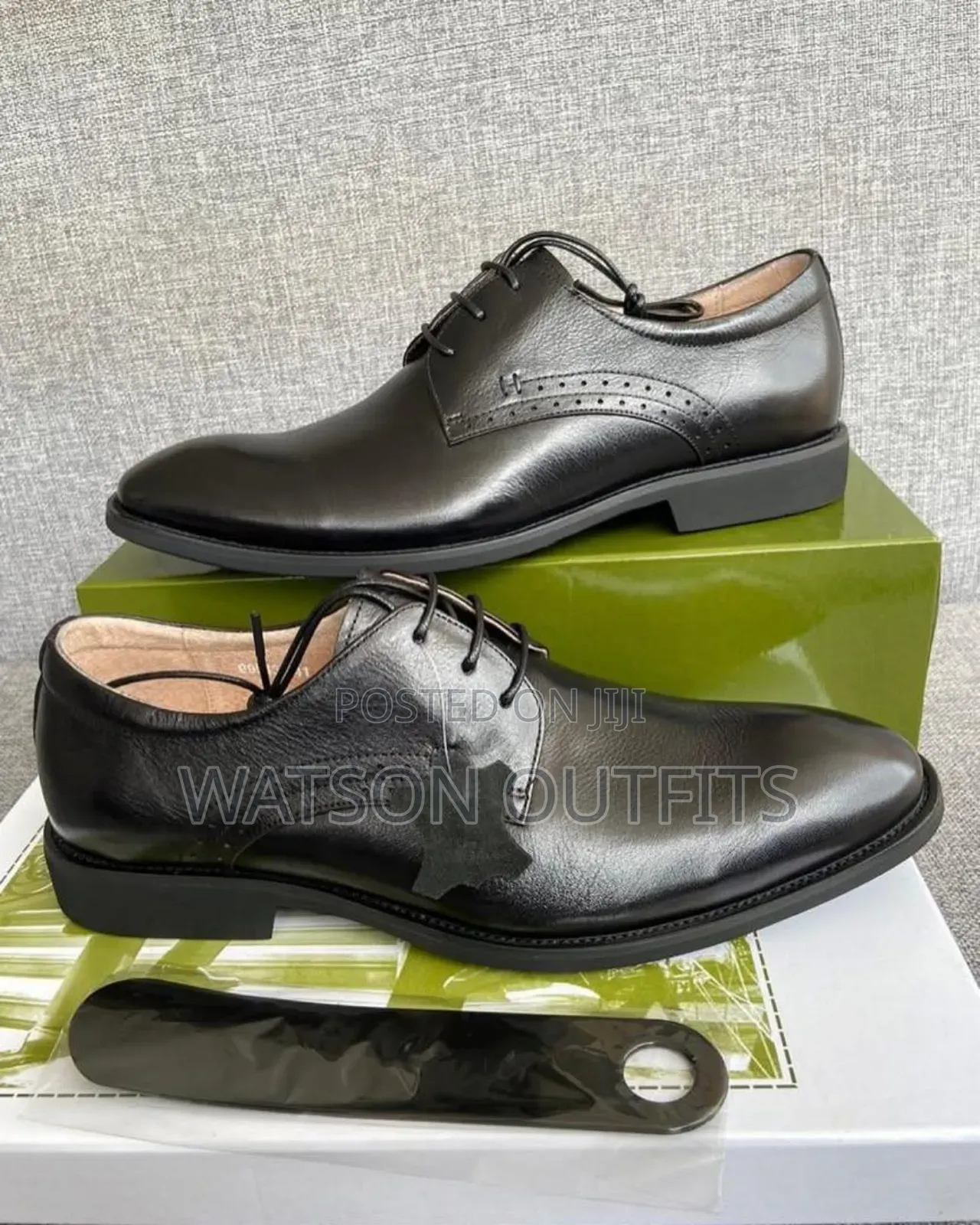 Viatu or Men's Shoes Vya Leather Materials Vya Brown Na Black Shining