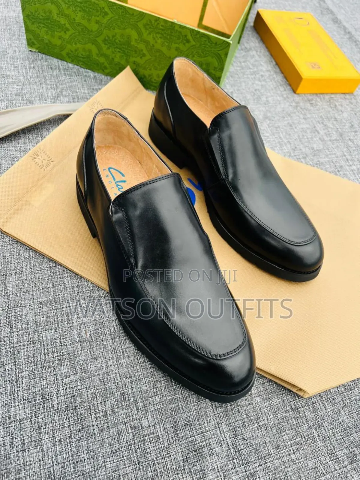 Viatu or Men's Shoes Vya Leather Materials Vya Brown Na Black Shining