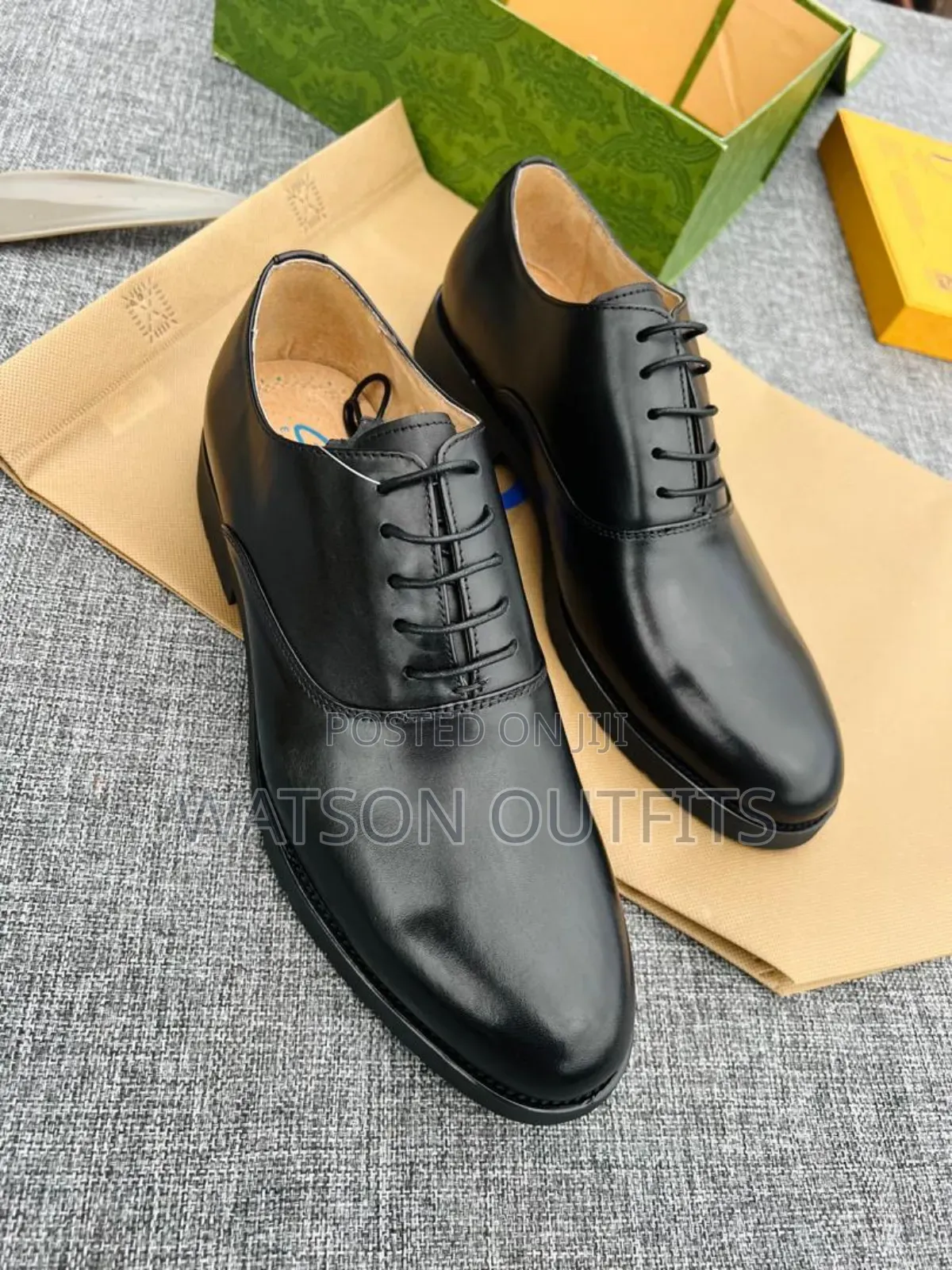 Viatu or Men's Shoes Vya Leather Materials Vya Brown Na Black Shining
