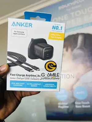 Anker Charger (25w, Compact) With Usb-C Cable