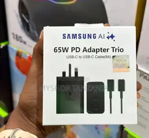 New Samsung 65w Pd Power Adapter Trio With Usb Cable Type-C
